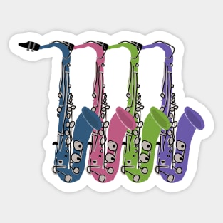 Rainbow Sax Sticker